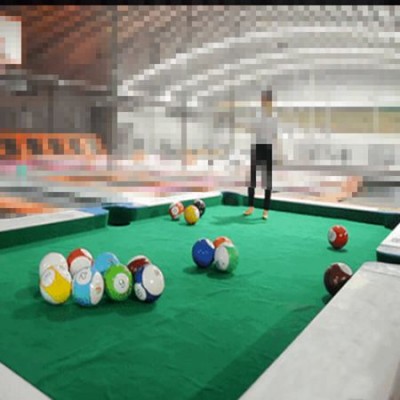 海阳景区游艺设备脚踢式台球承接山东三喜