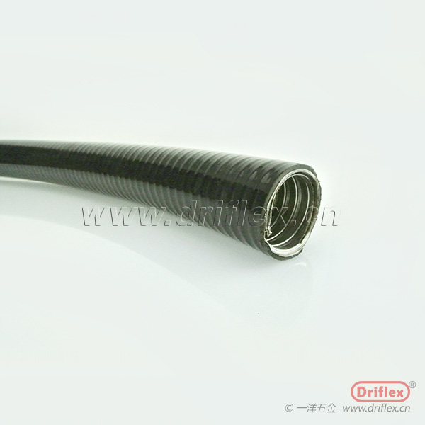 黑色加棉线平包塑金属软管配不锈钢直接头NPT3/8-NPT4
