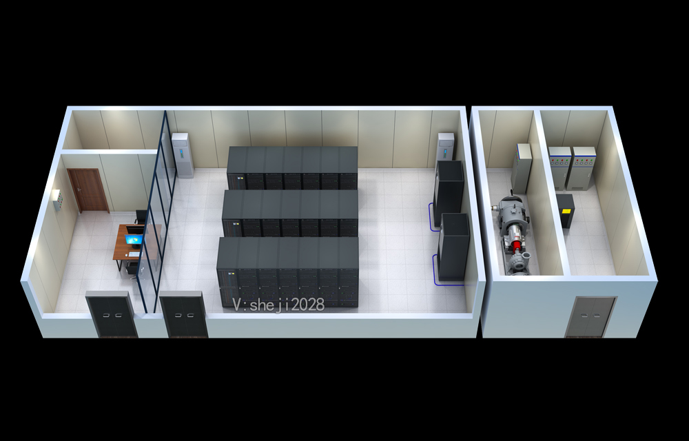 南昌效果图制作服务|机房电池间|配电室|密集架效果图