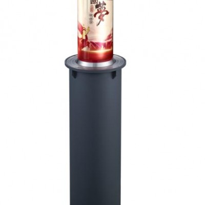 华智技术出入口安全防护全自动广告升降柱