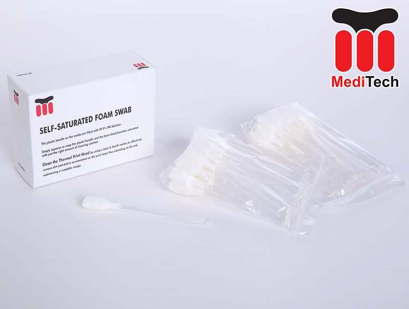 海绵头IPASS-4.5挤压清洁棉签 酒精清洁棒