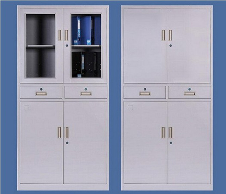 上玻下铁加厚文件柜 冷轧钢板制造不易损坏变形