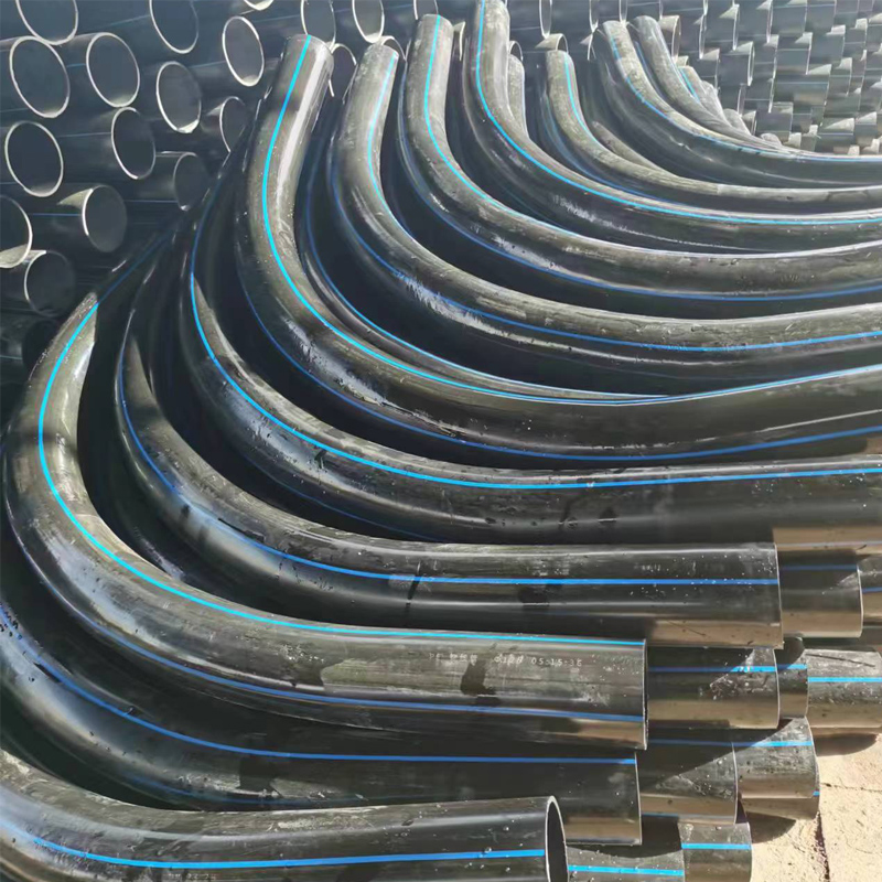 PE风电电力管弯头 DN50-200PE月牙弧弯 90度大弯