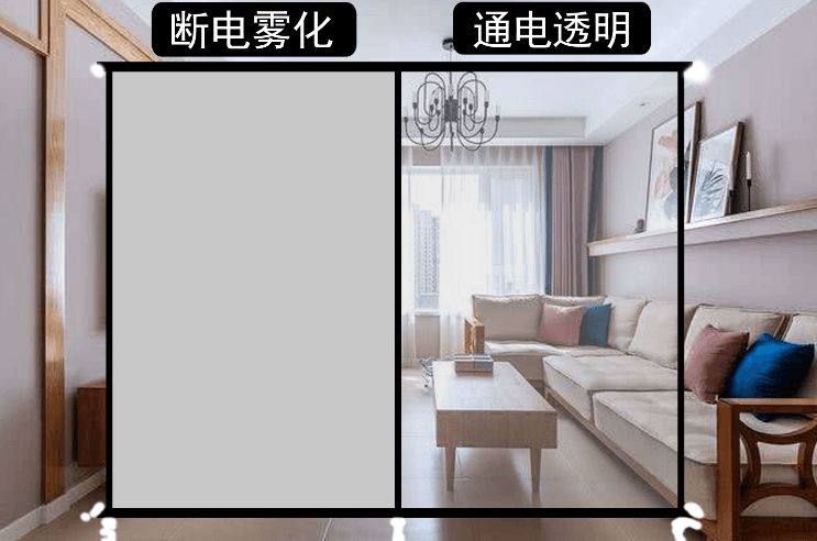 遥控智能变色膜 办公室隔断利器 定制电控雾化玻璃 高透明度