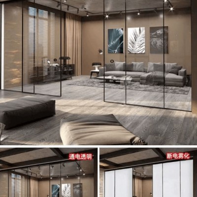 艺术玻璃电致变色 智能调光办公室专用 5+5夹胶玻璃